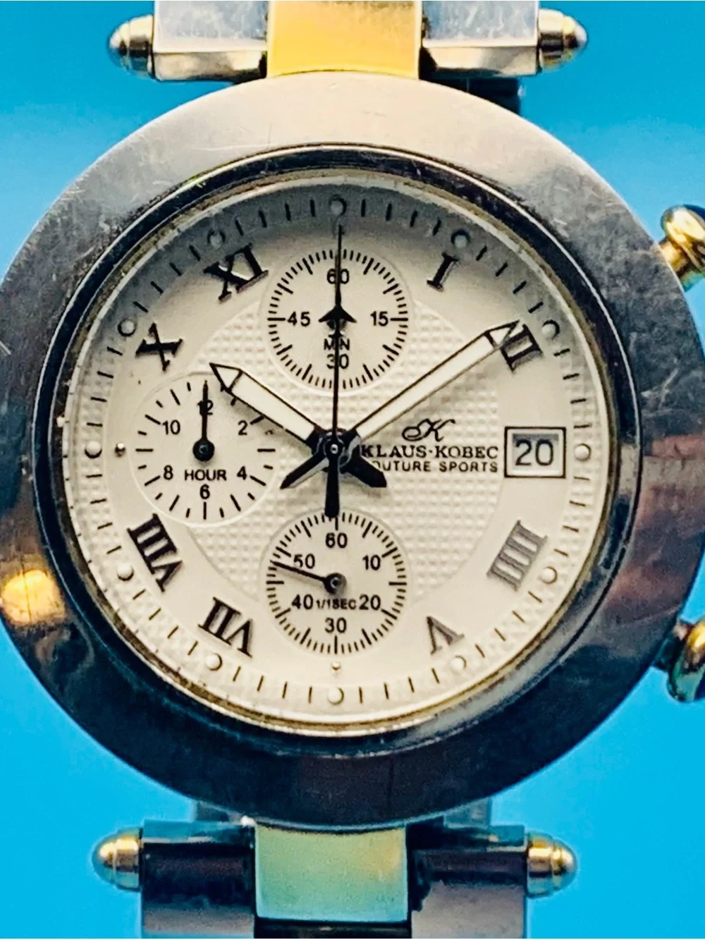 KLAUS-KOBEC COUTURE SPORTS KKG1913 Men’s Chrono Wristwatch Date Working New Batt